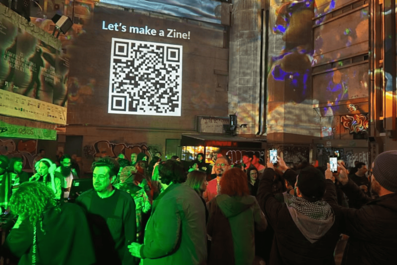 Sharing a QR code at an event